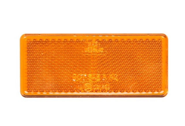 Odrazka obdélníková oranžová  96x42 mm samolepící