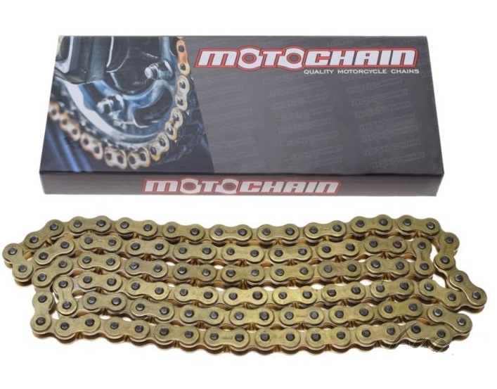 řetěz motocyklový MOTOCHAIN 428H 130 čl. - zlatý