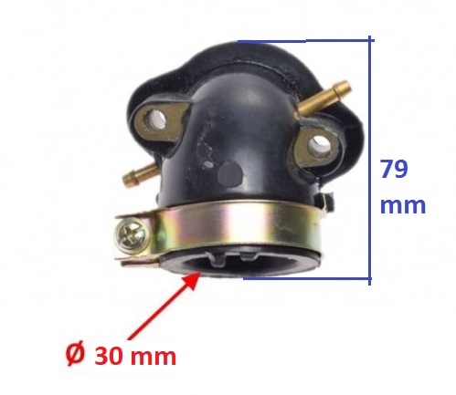 Příruba sání karburátoru -152QMI/157QMJ (GY6 , GY7 125-150)- dva vývody podtlaku