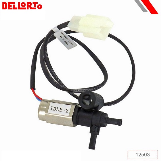 elektromagnetický ventil DELLORTO 12503 - skútry 50ccm LONGJIA, SYM, PEUGEOT - 4T Euro-3 / Euro-4 